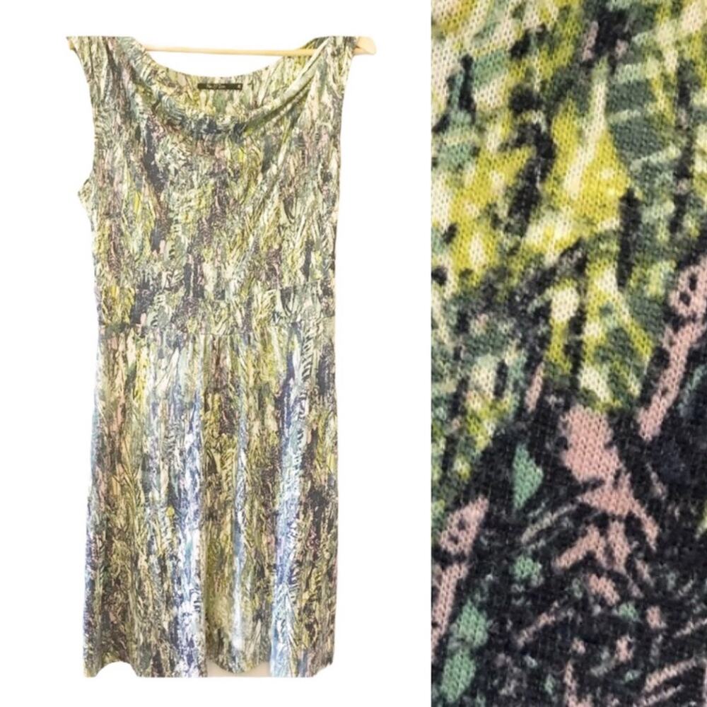 Nic & Zoe Blue Green Sleeveless Dress Womens Size Medium